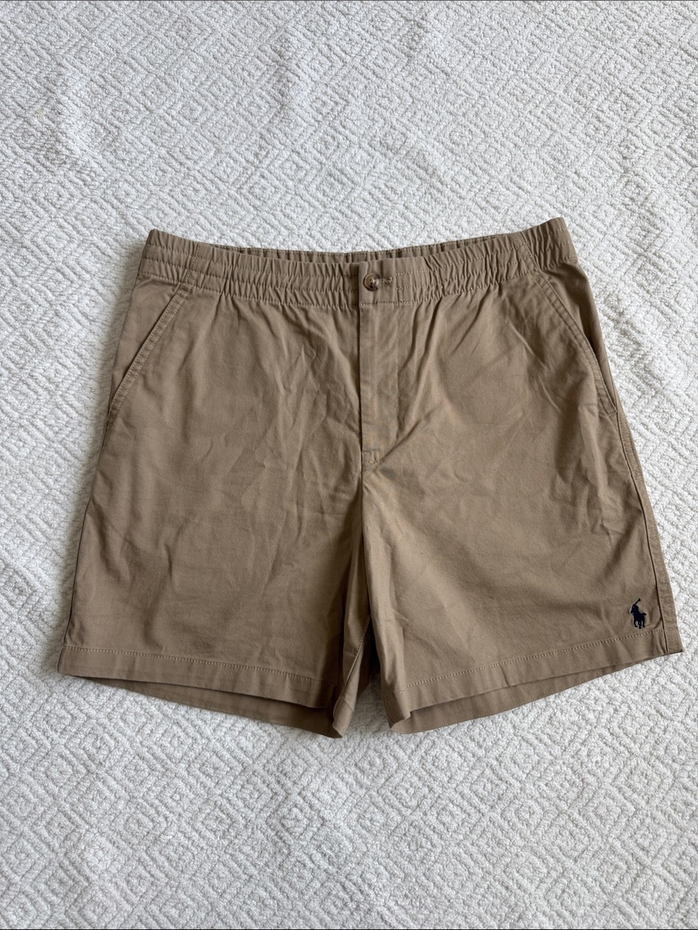 NWT Polo by Ralph Lauren Tan Flat Front Cotton Shorts Sz 18